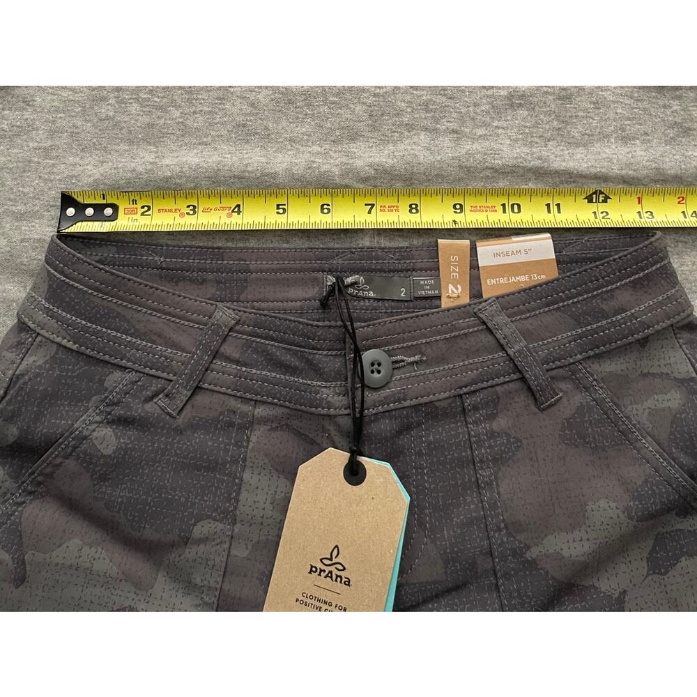Newt Prana Olivia Womens Size 2 Gray Camo ReZion Stretch Shorts - Picture 12 of 14